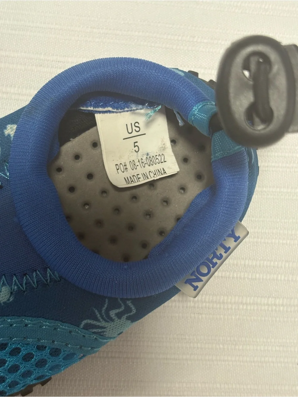 Norty Blue Toddler Water Shoes Size 5